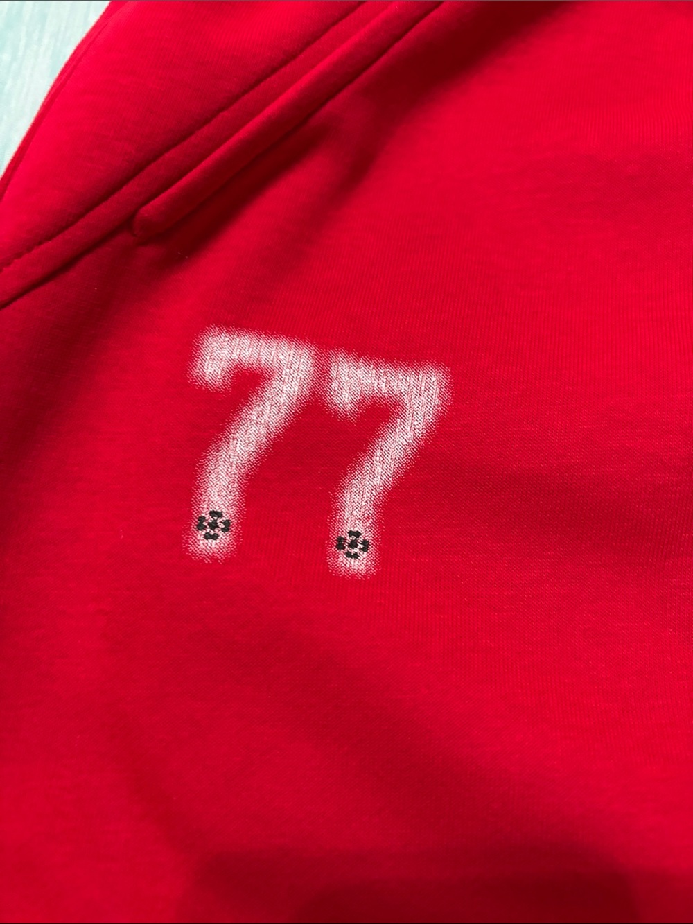 Aelfric Eden Red Jogger Pants with White Branded Tag - Picture 3 of 7
